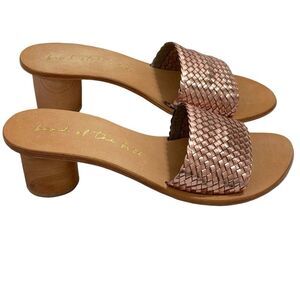 BAND OF THE FREE Sandia Woven Slide Sandals in Rose Gold Size 7 Shoes
